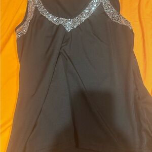 Elegant Black Sequin Women's Blouse